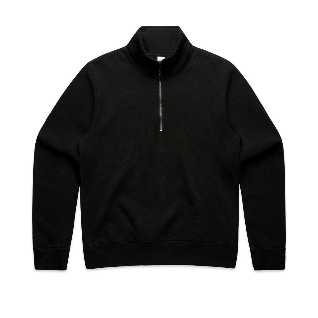 Wo's Stencil Half Zip Crew - BLACK