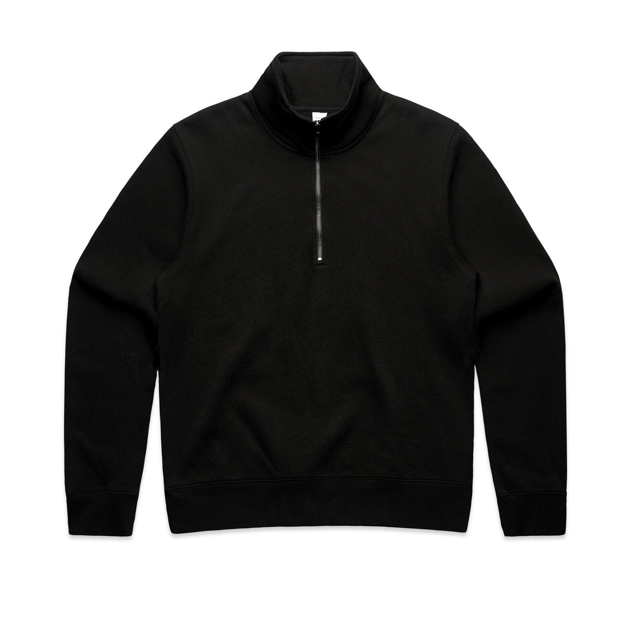 Wo's Stencil Half Zip Crew - BLACK