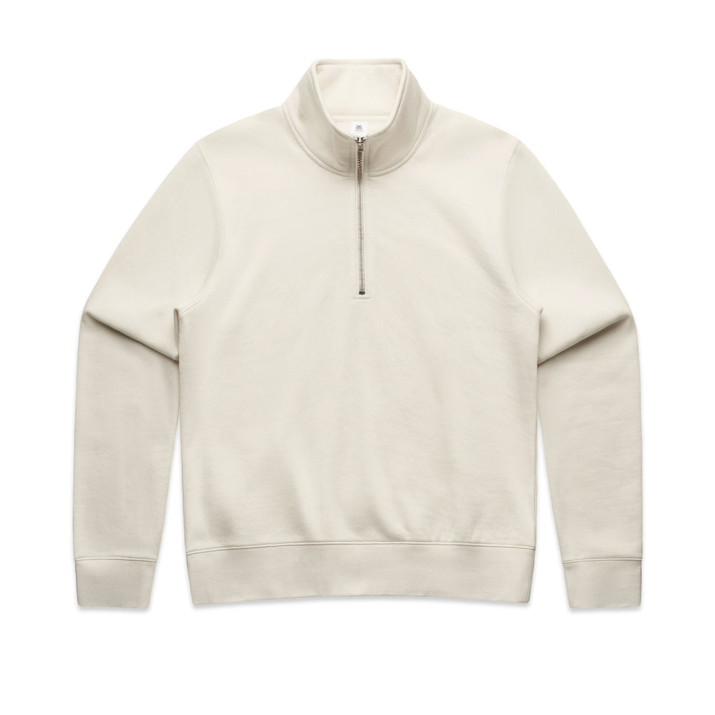 Wo's Stencil Half Zip Crew - ECRU