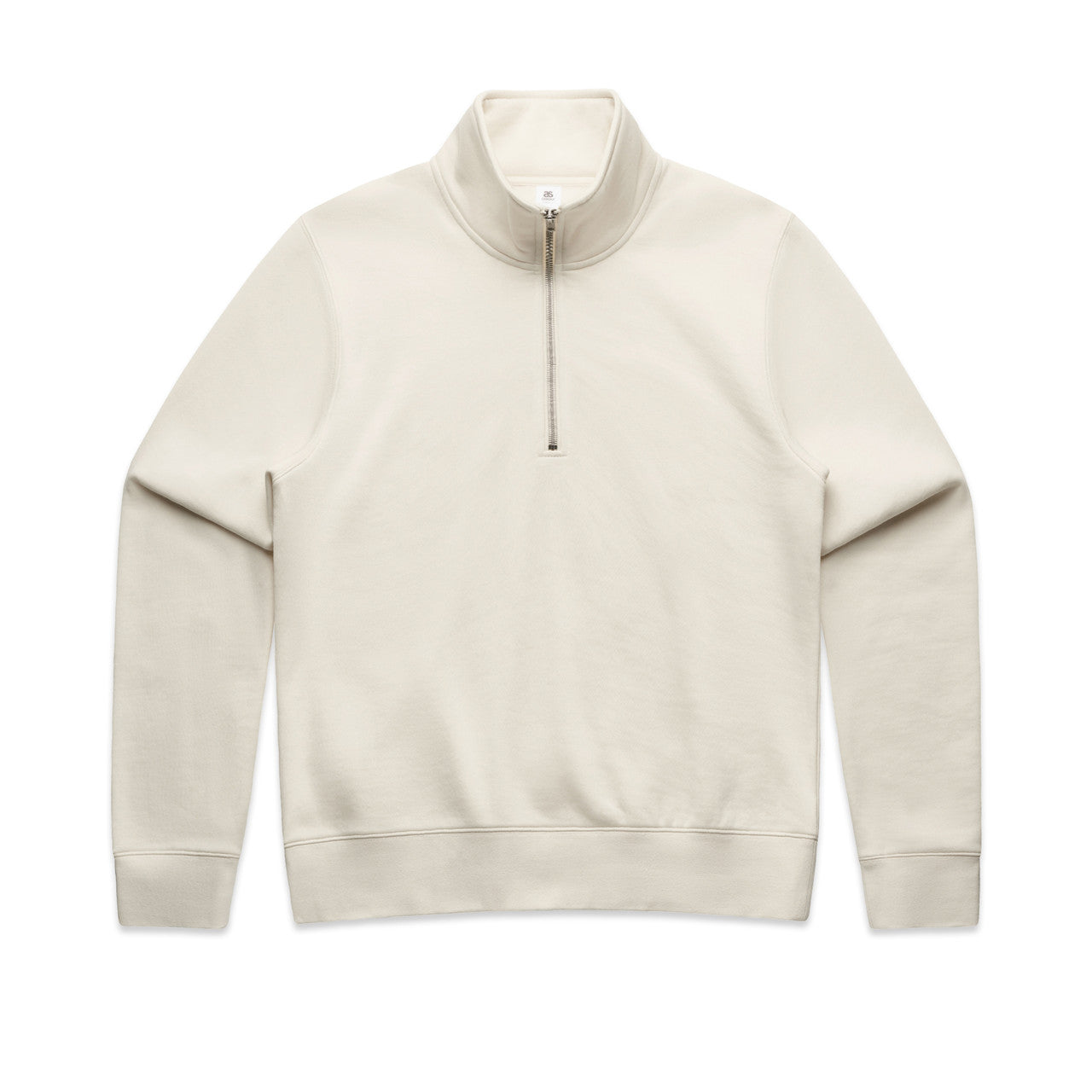 Wo's Stencil Half Zip Crew - ECRU