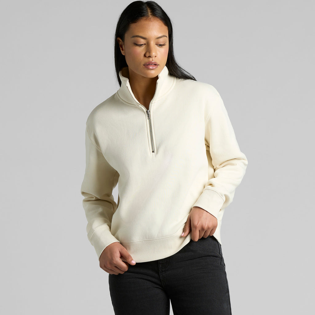 Wo's Stencil Half Zip Crew - BACK