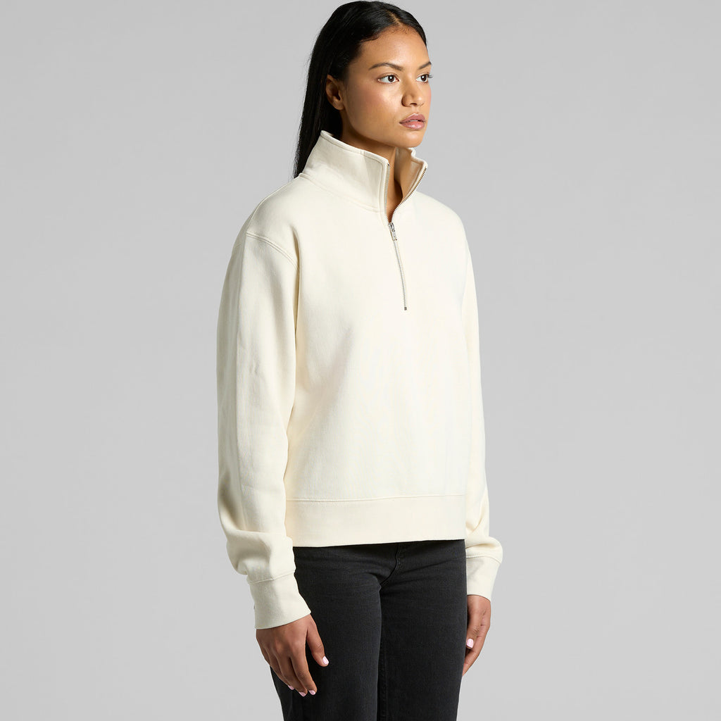Wo's Stencil Half Zip Crew - TURN