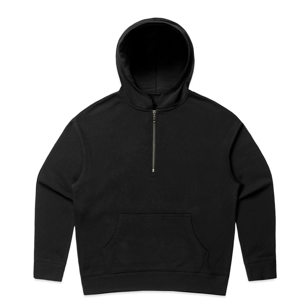 Wo's Relax Half Zip Hood - BLACK
