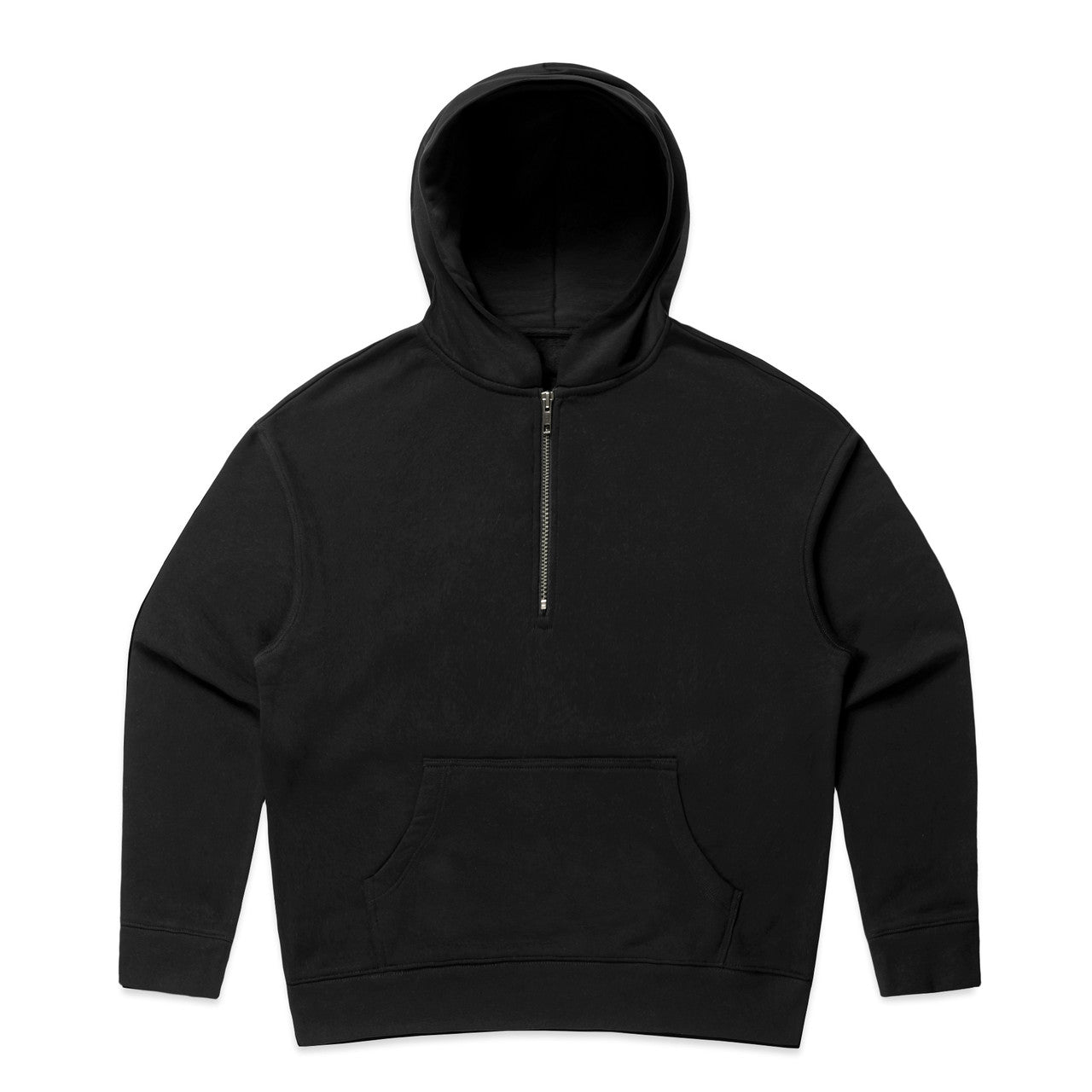 Wo's Relax Half Zip Hood - BLACK