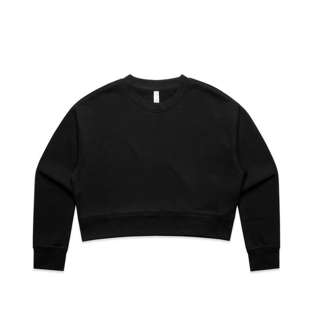 Wo's Relax Crop Crew - BLACK