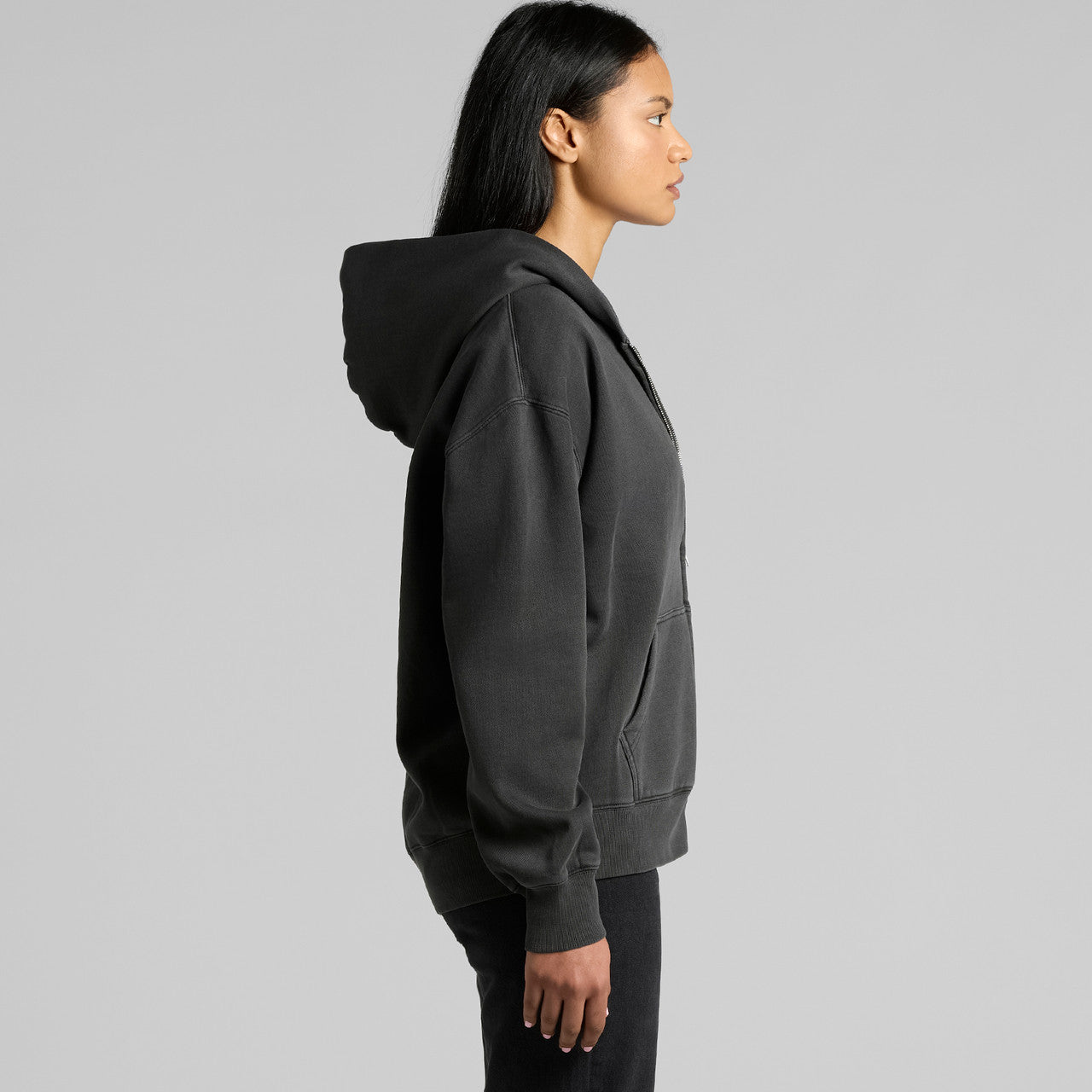 Wo's Relax Faded Zip Hood - SIDE