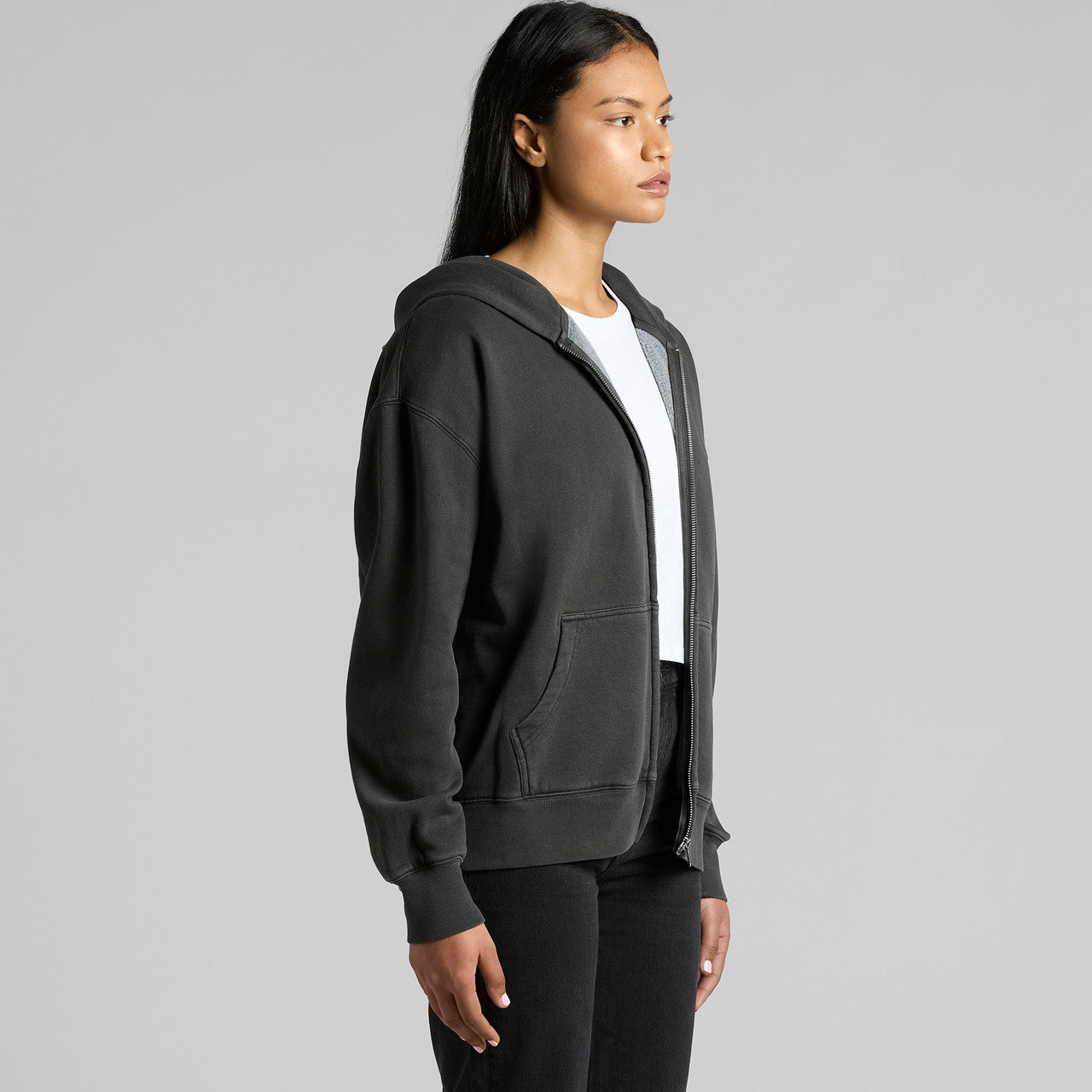 Wo's Relax Faded Zip Hood - TURN