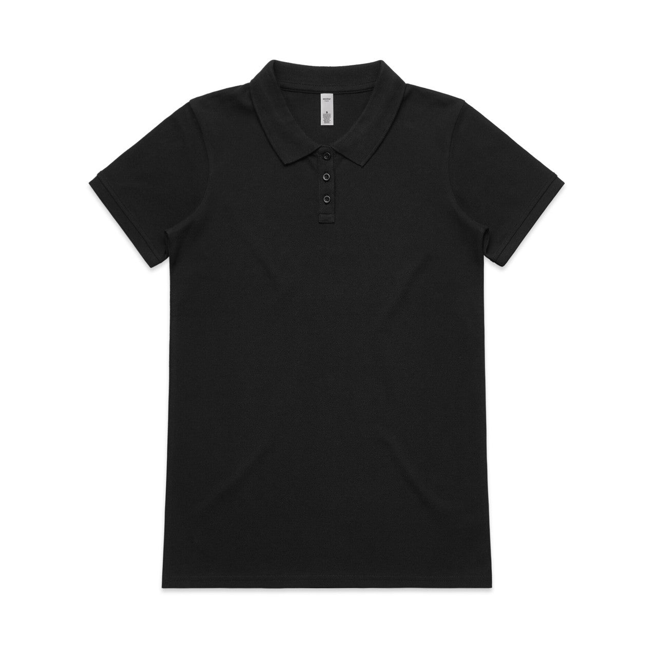 Wo's Pique Polo - BLACK