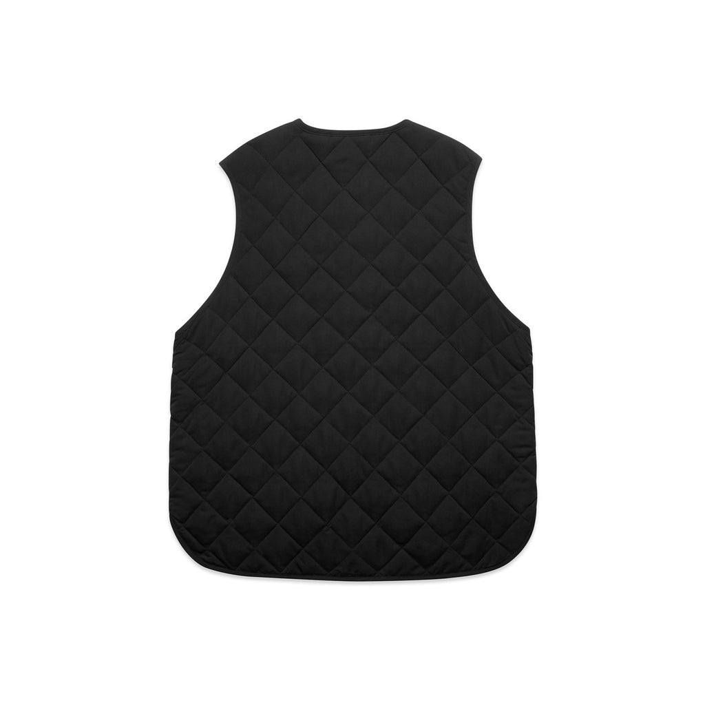 Wo's Quilted Vest - BLACK - BACK