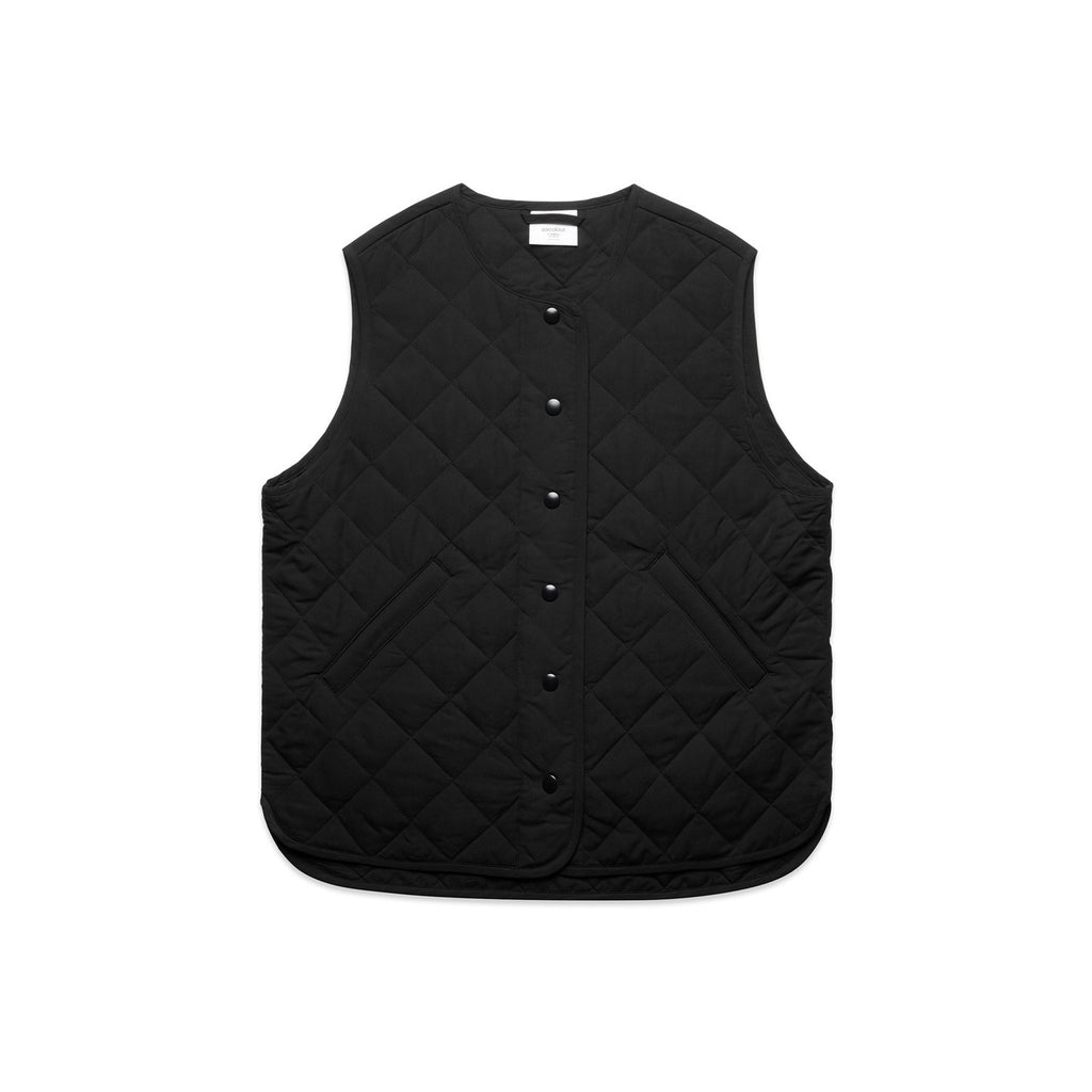Wo's Quilted Vest - BLACK