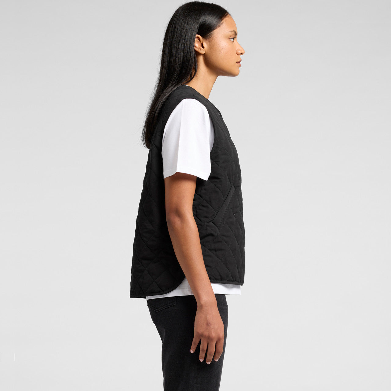 Wo's Quilted Vest - SIDE
