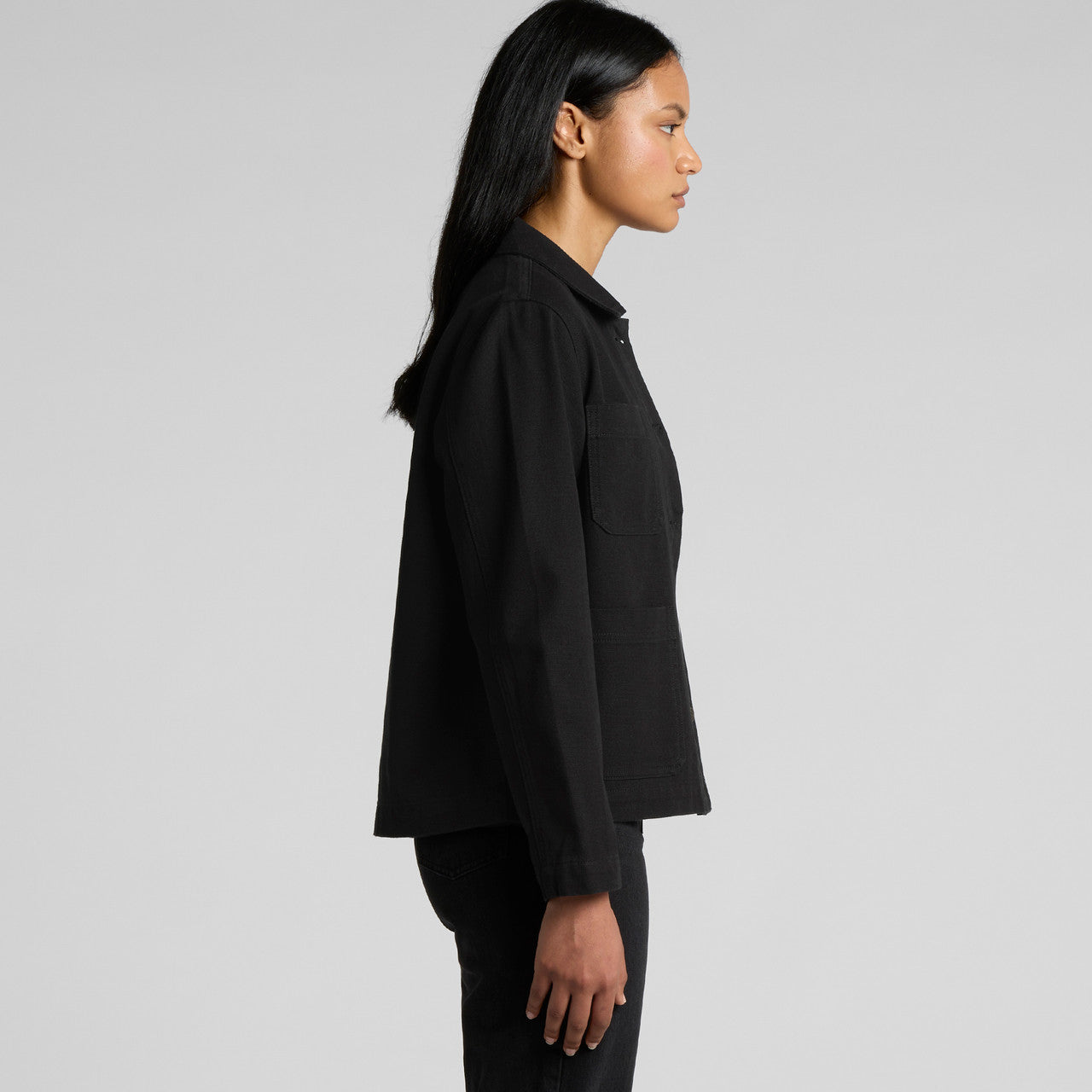Wo's Canvas Chore Jacket - SIDE