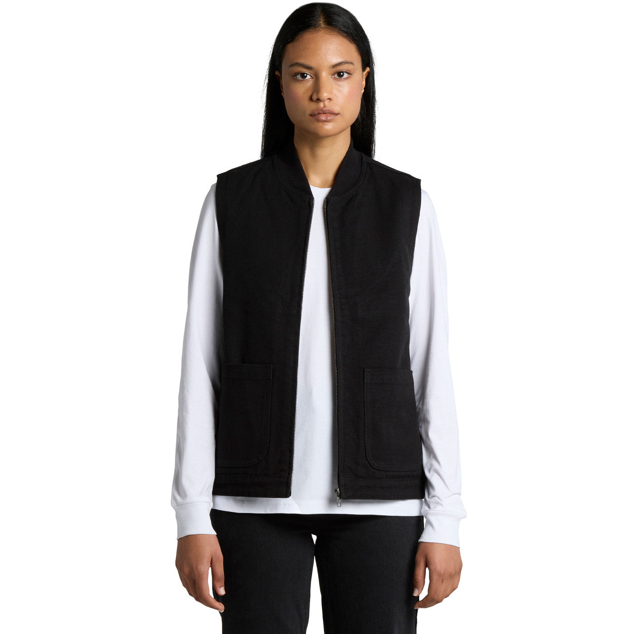 Wo's Canvas Heavy Vest - FRONT