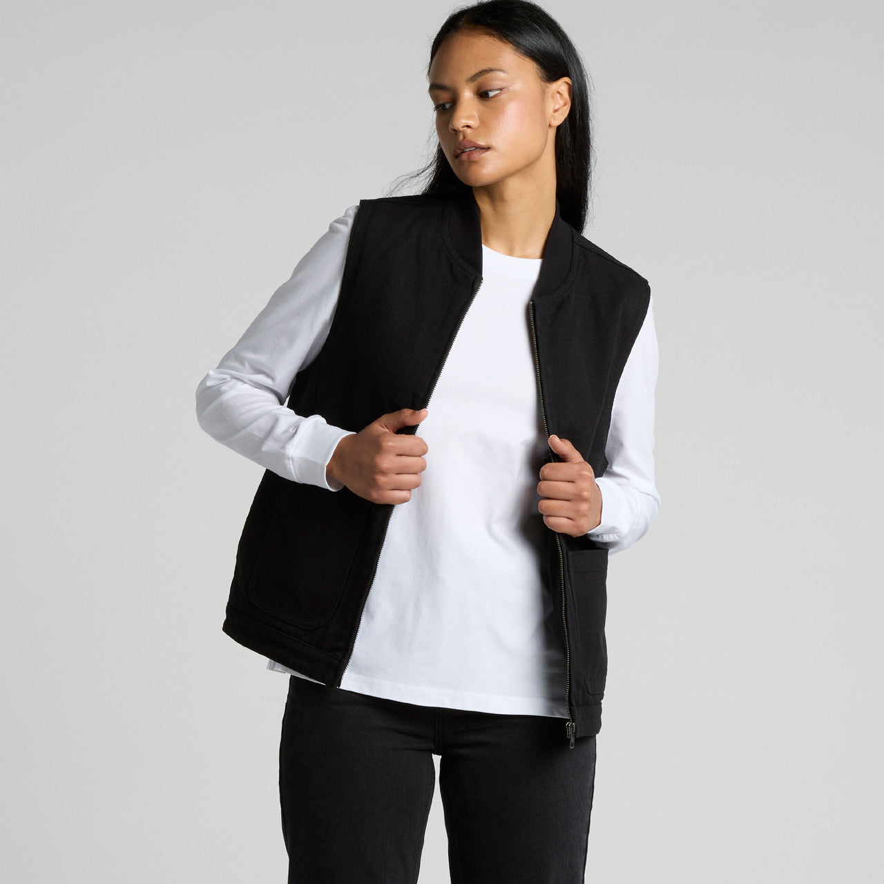 Wo's Canvas Heavy Vest - BACK