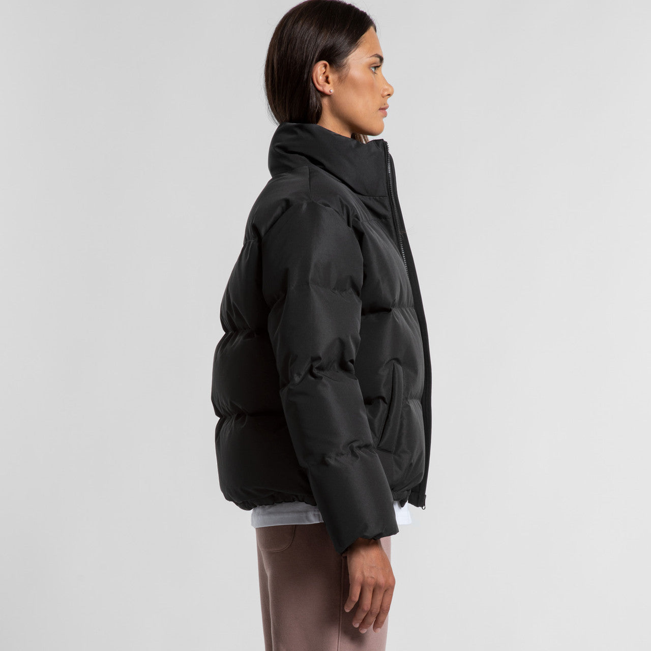 Wo's Puffer Jacket - SIDE