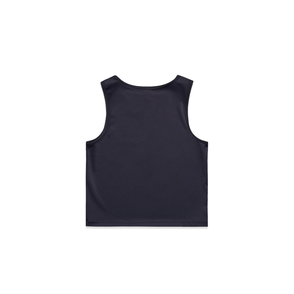 Wo's Active Crop Tank - INK BLUE - BACK