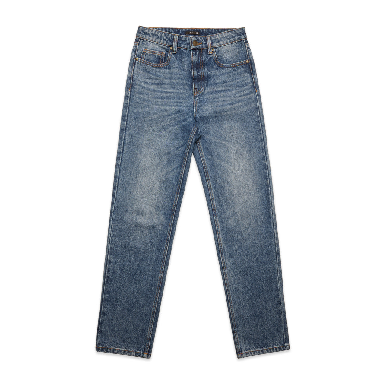 Wo's Straight Jeans - WASHED BLUE