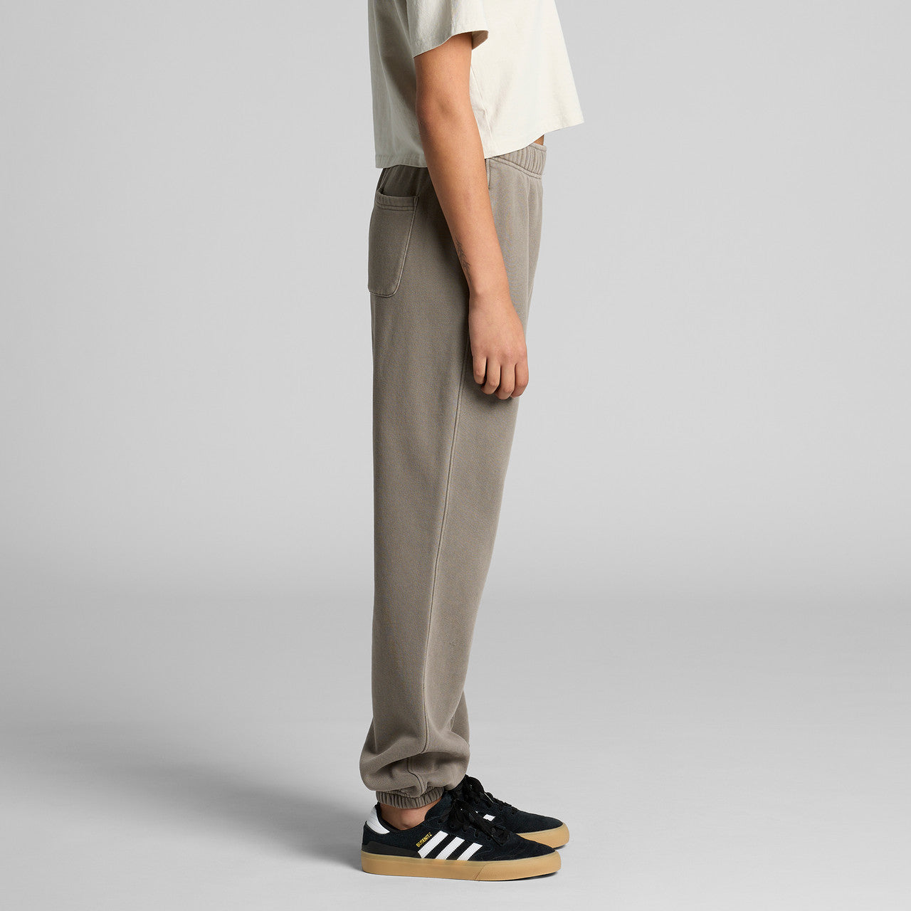 Wo's Relax Faded Track Pants - SIDE