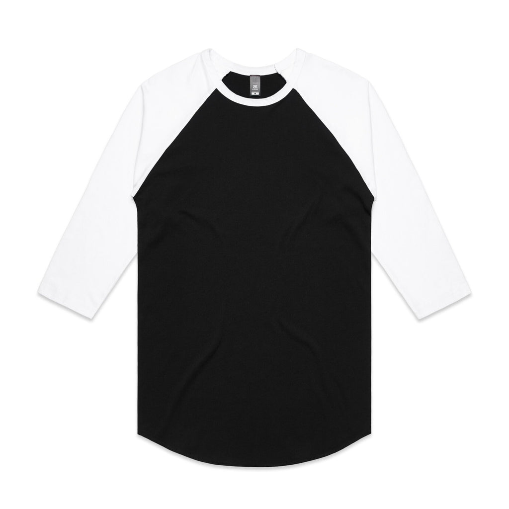 Raglan Tee - BLACK/WHITE