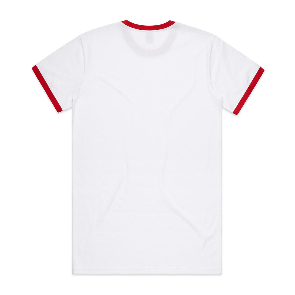 Staple Ringer Tee - WHITE/RED - BACK