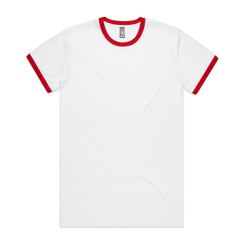 Staple Ringer Tee - WHITE/RED