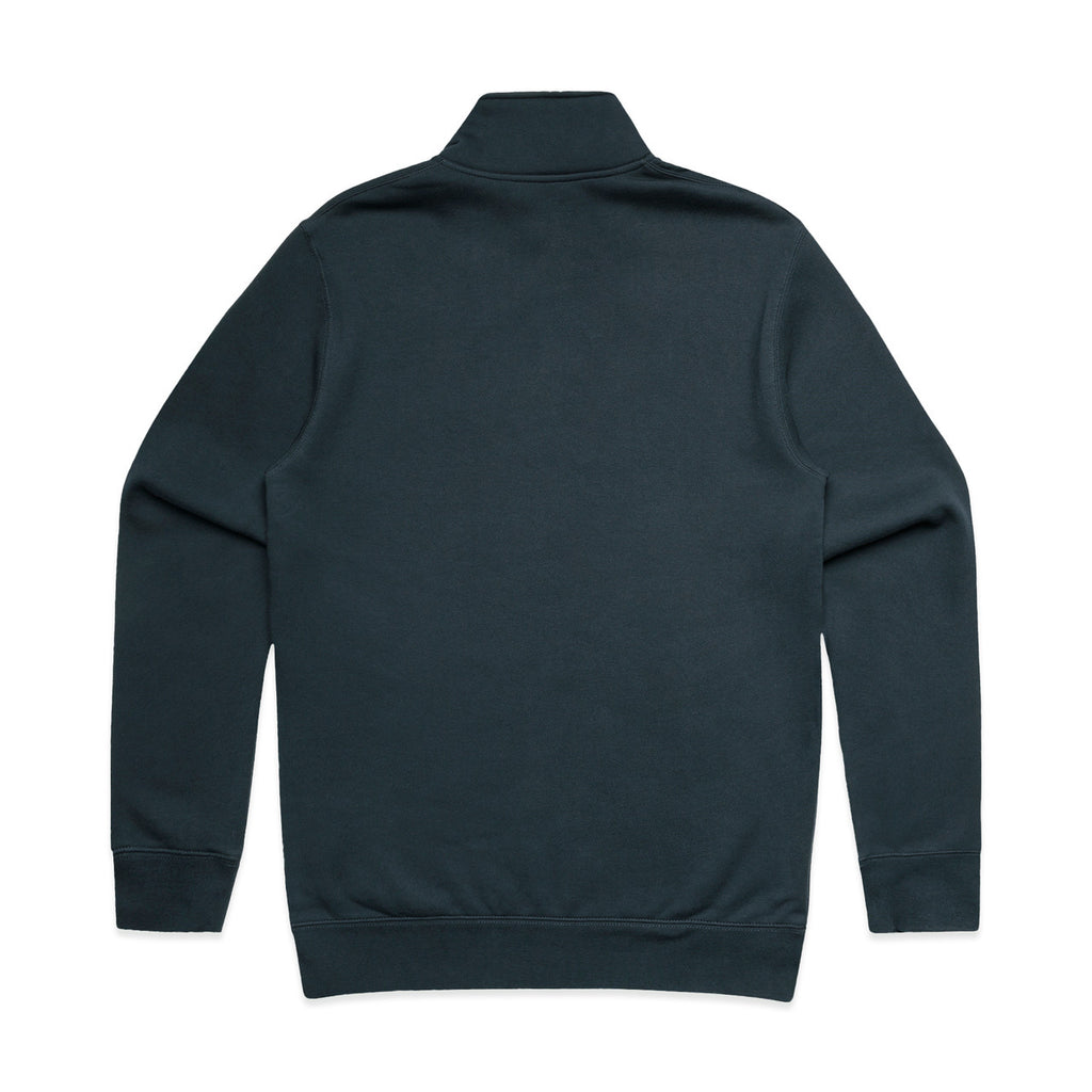 Stencil Half Zip Crew - CARBON BLUE - BACK