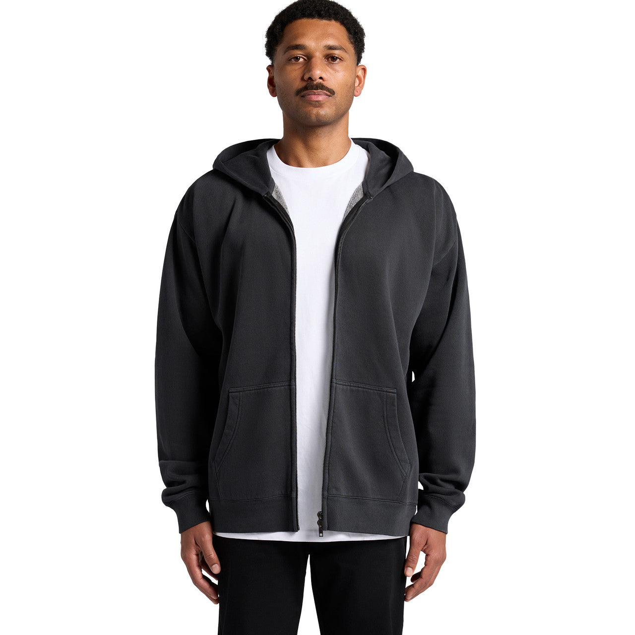 Relax Faded Zip Hood - FRONT
