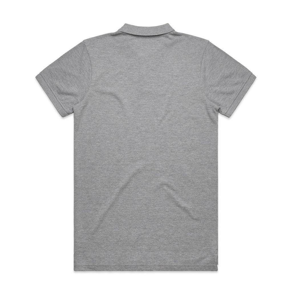 Pique Polo - GREY MARLE - BACK