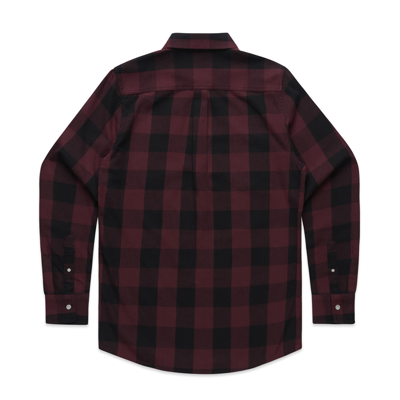 Check Shirt - BLACK/BURGUNDY - BACK