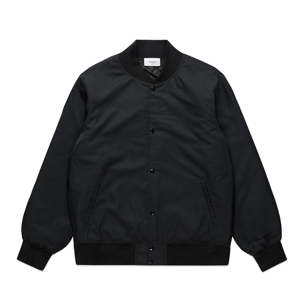 College Bomber Jacket - BLACK