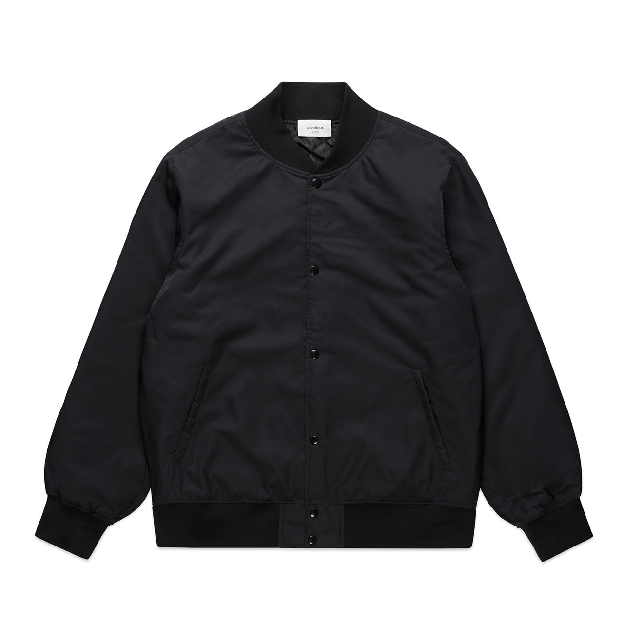 College Bomber Jacket - BLACK
