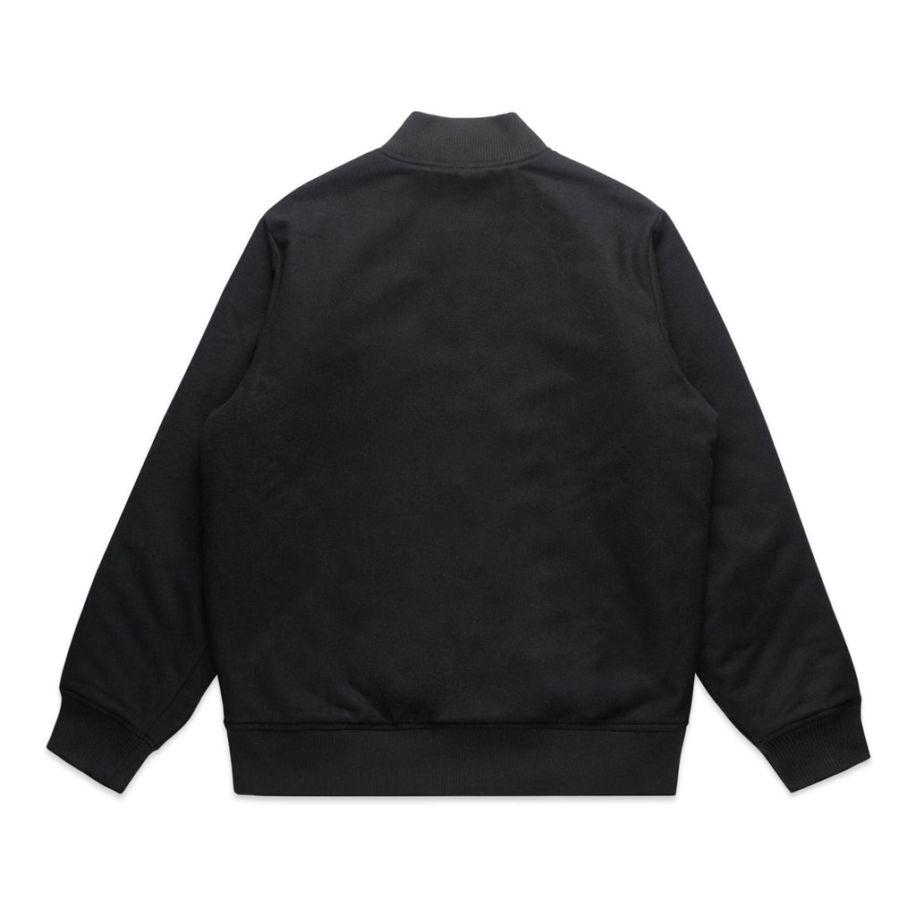 Felt Bomber Jacket - BLACK - BACK