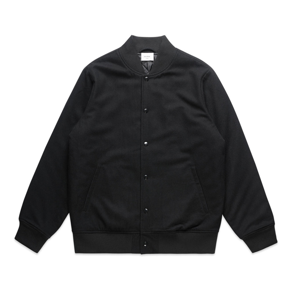 Felt Bomber Jacket - BLACK