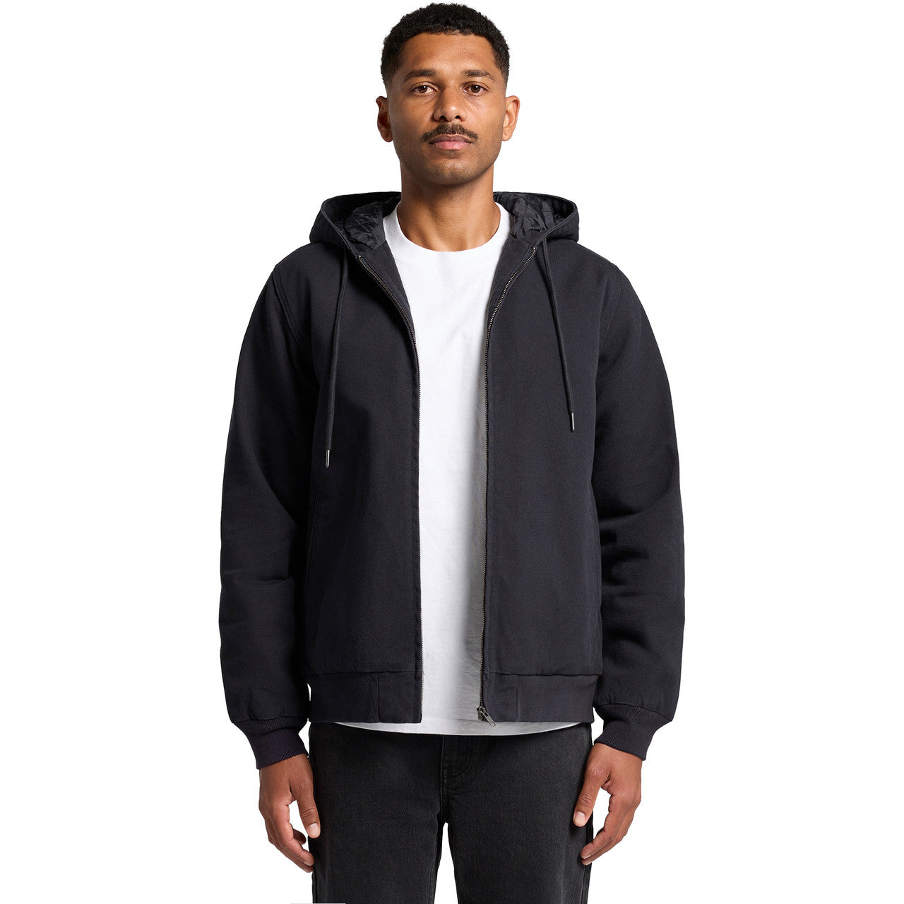 Canvas Bomber Hood Jacket - FRONT