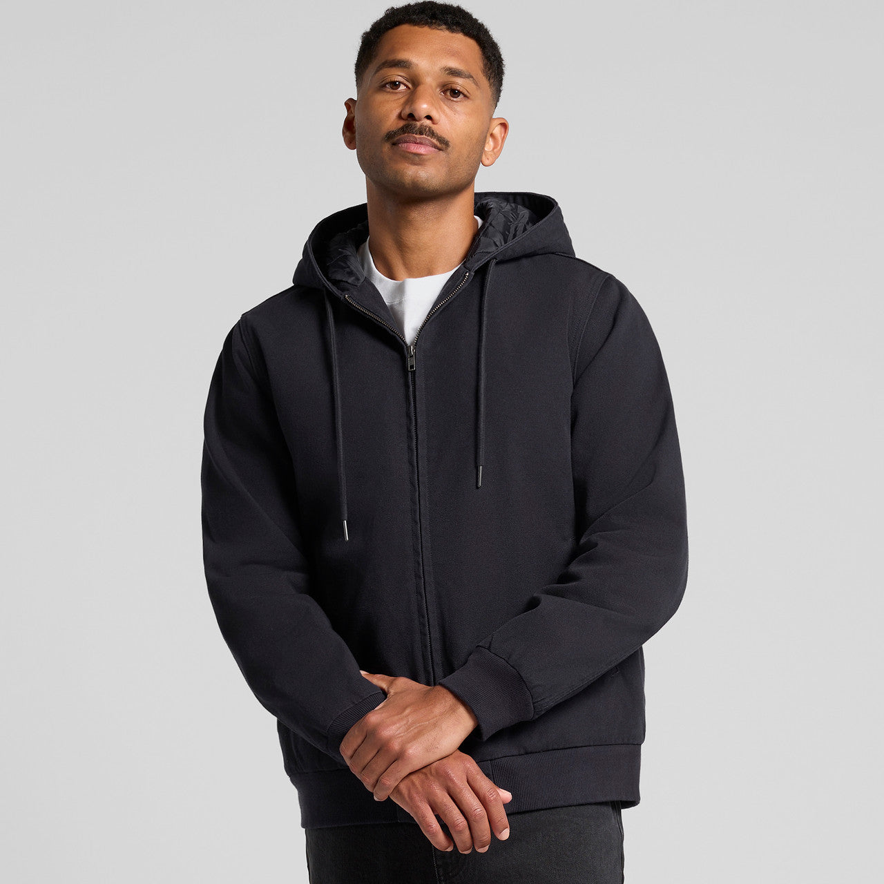 Canvas Bomber Hood Jacket - BACK