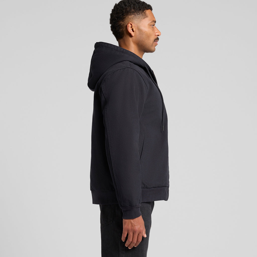 Canvas Bomber Hood Jacket - SIDE