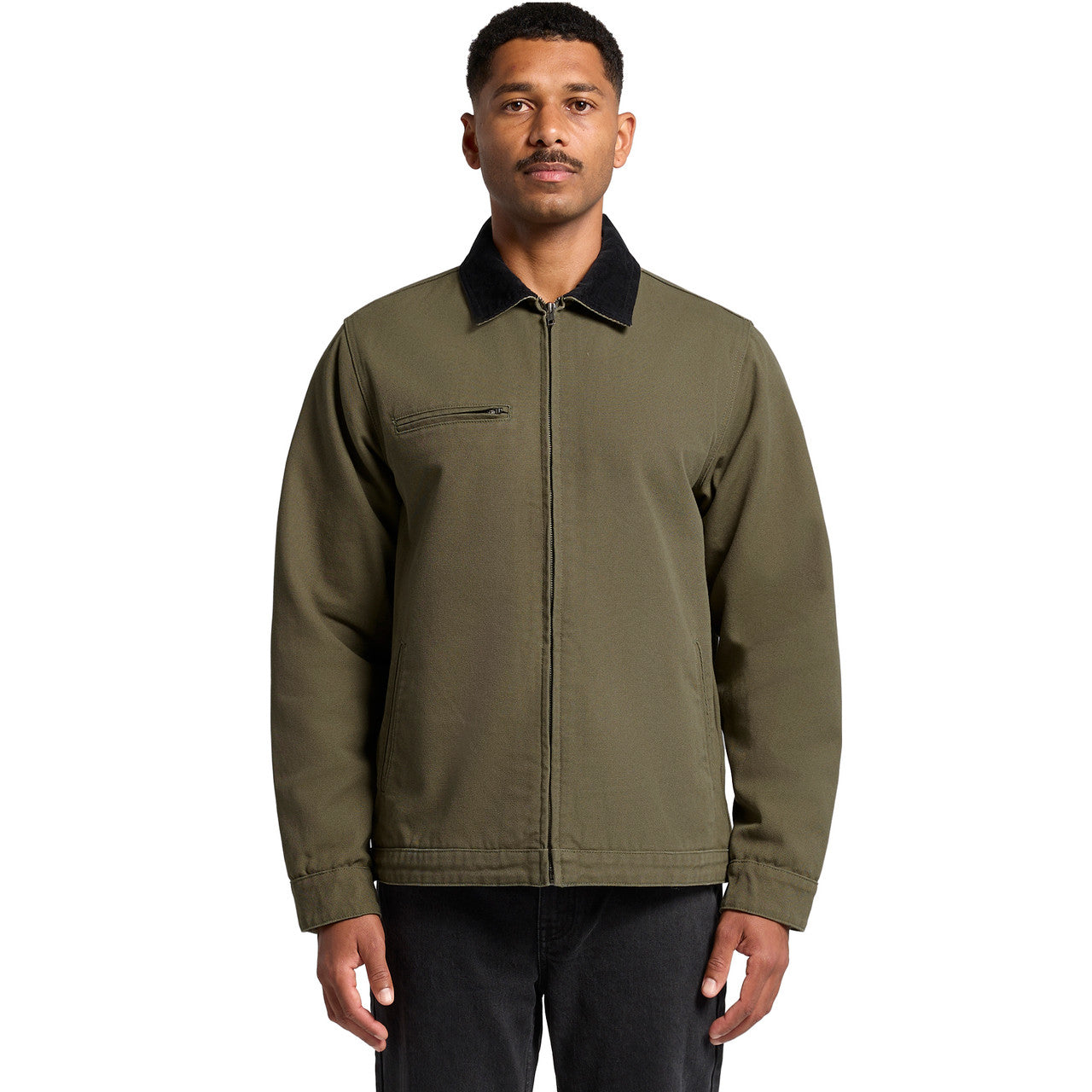 Canvas Cord Collar Jacket - FRONT