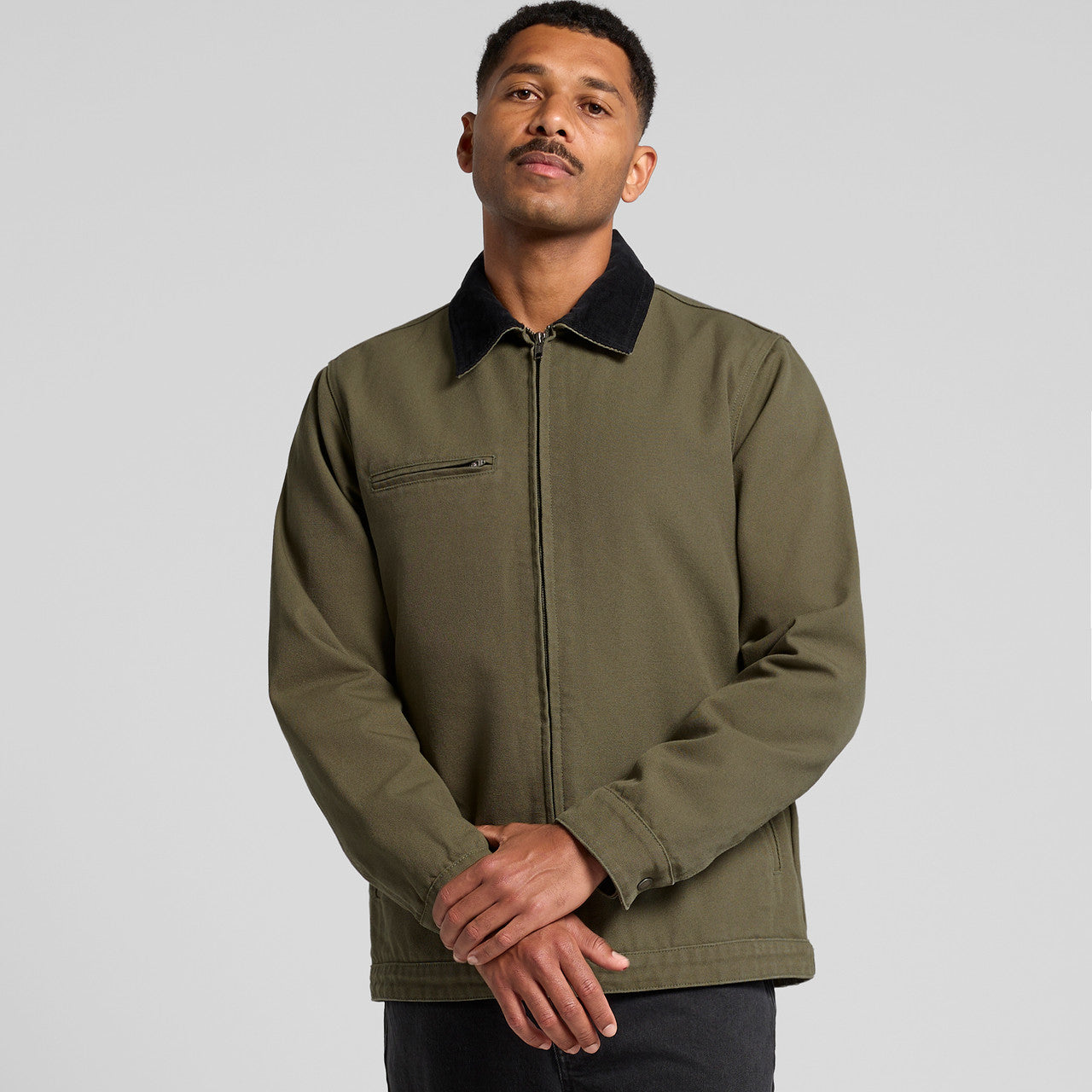 Canvas Cord Collar Jacket - BACK