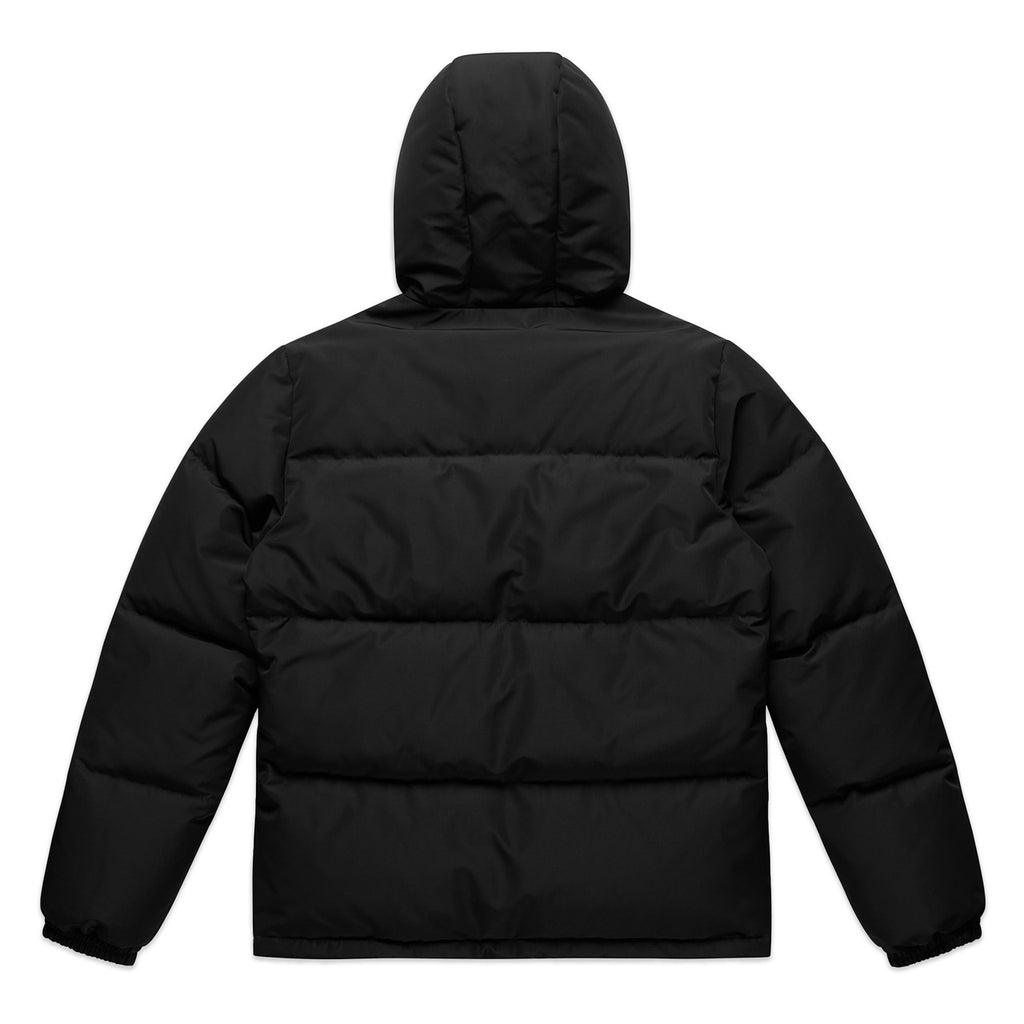 Hooded Puffer Jacket - BLACK - BACK