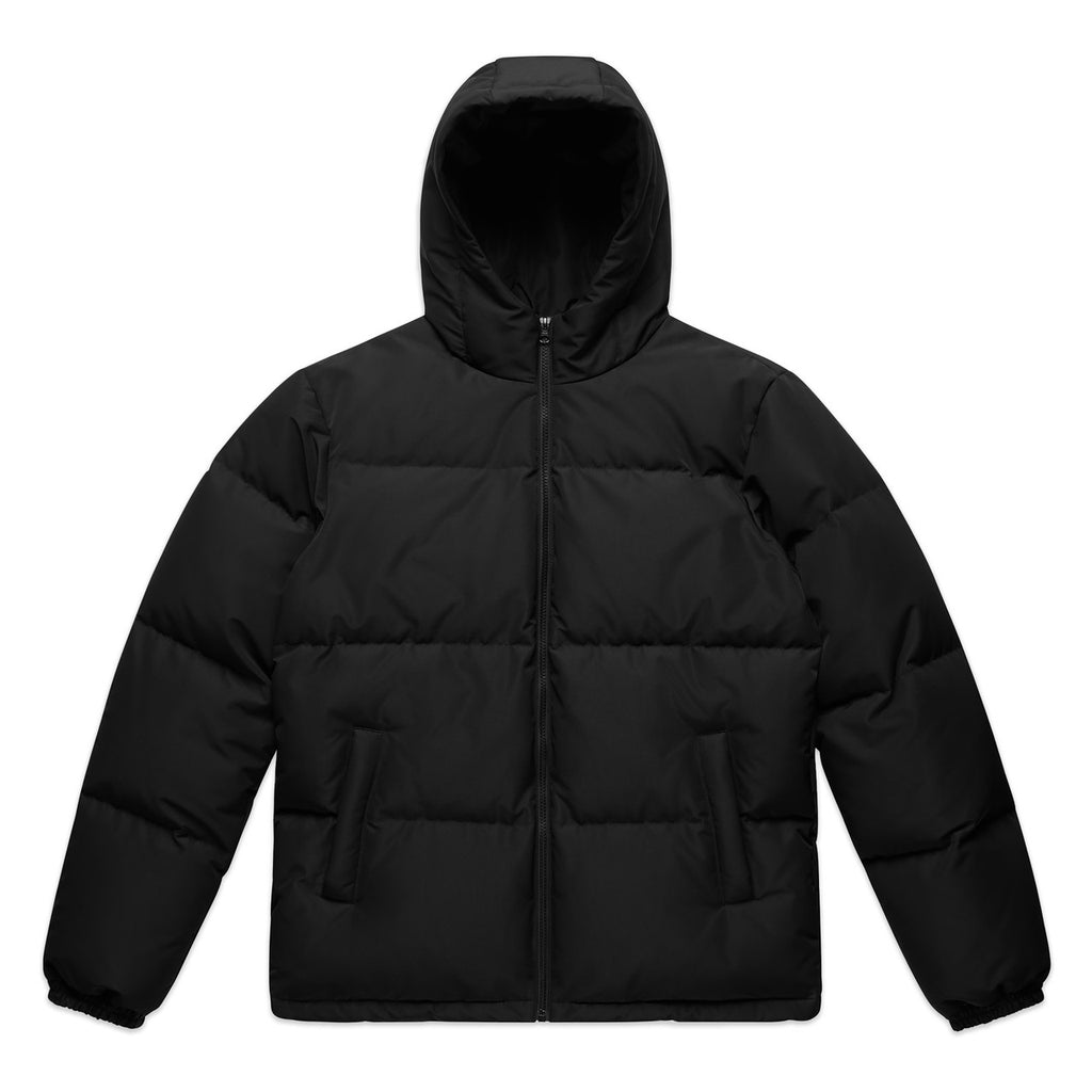Hooded Puffer Jacket - BLACK