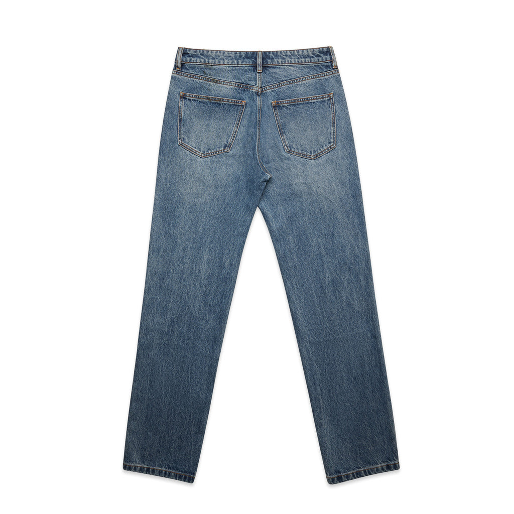Straight Jeans - WASHED BLUE - BACK