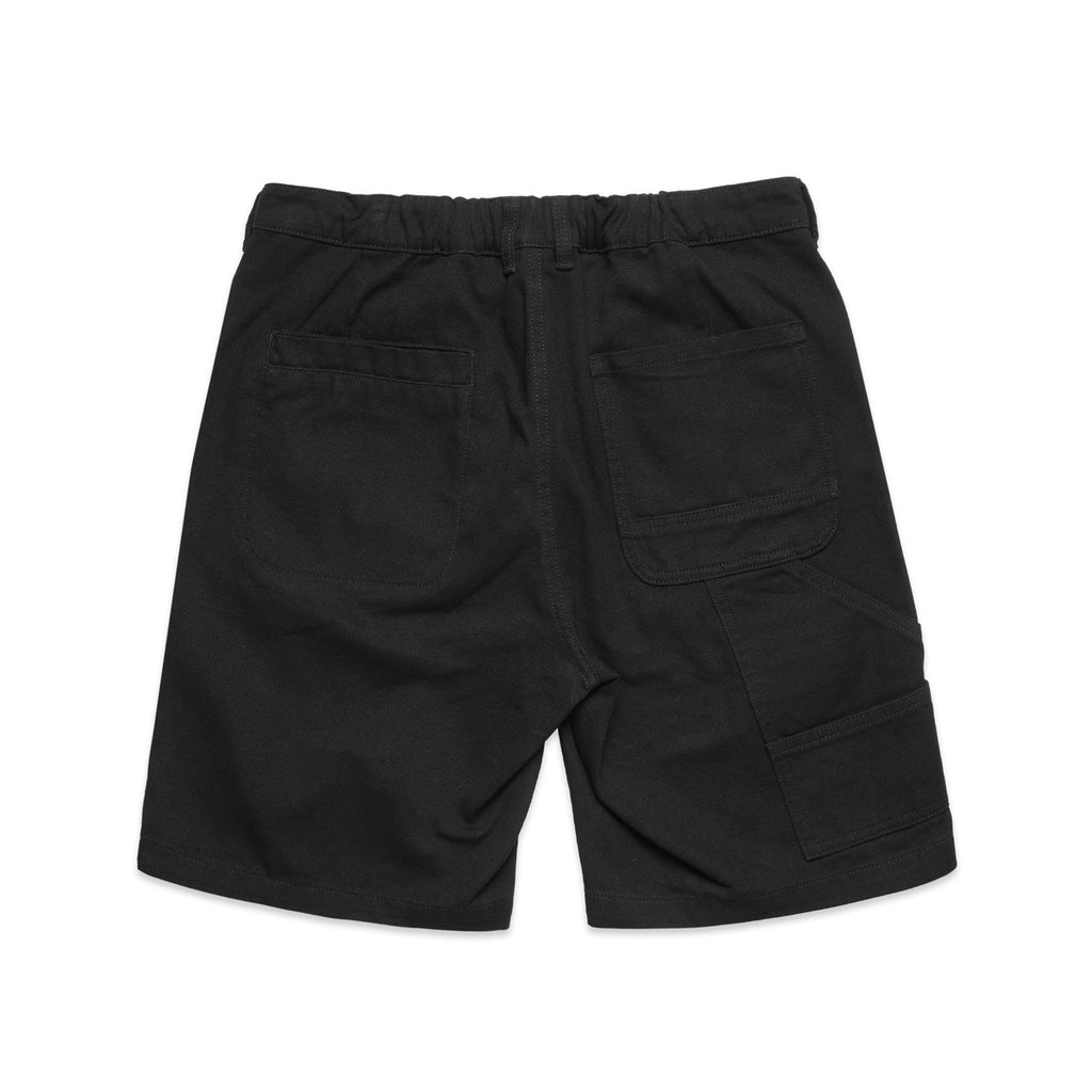 Canvas Shorts 20" - BLACK - BACK